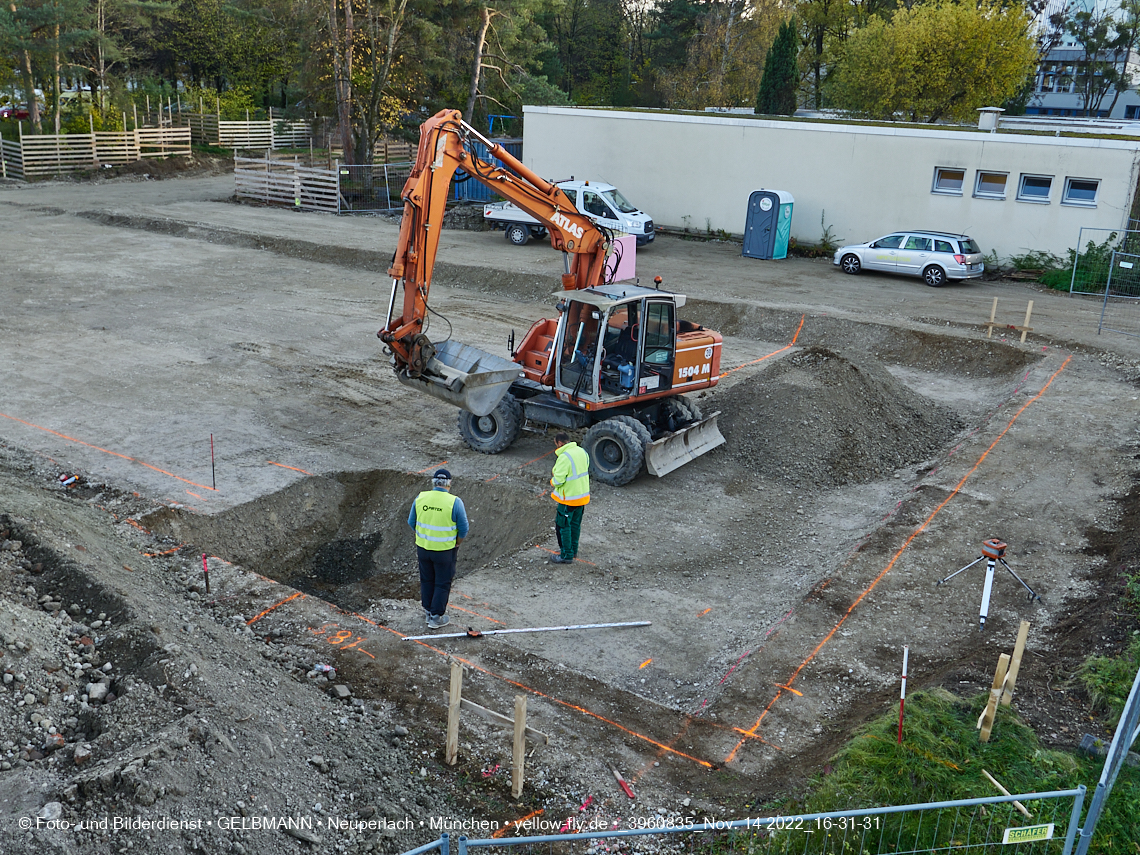 14.11.2022 - Baustelle an der Quiddestraße Haus für Kinder in Neuperlach